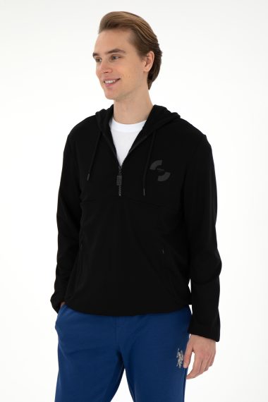 سویشرت هودی سیاه  رگولار آستین بلند مردانه یو اس پولو | US POLO ASSN
