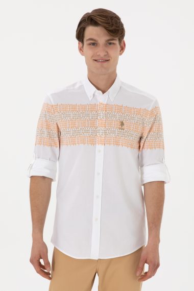 پیراهن  شتری  اندامی  مردانه یو اس پولو | US POLO ASSN