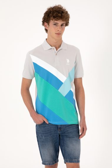 تی شرت یقه پولو فیروزه ای  رگولار  مردانه یو اس پولو | US POLO ASSN