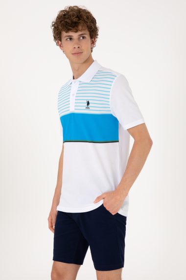 تی شرت یقه پولو فیروزه ای  رگولار  مردانه یو اس پولو | US POLO ASSN