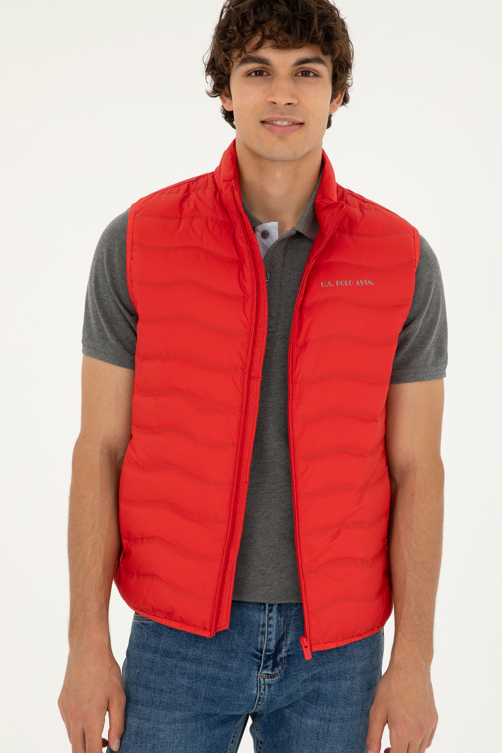جلیقه قرمز بیسیک مردانه یو اس پولو | US POLO ASSN