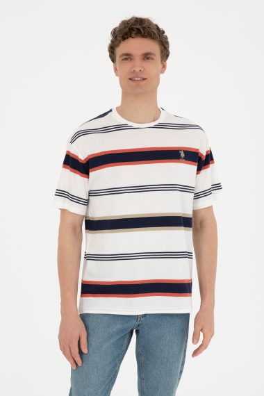 تی شرت یقه گرد قرمز  ریلکس آستین کوتاه مردانه یو اس پولو | US POLO ASSN