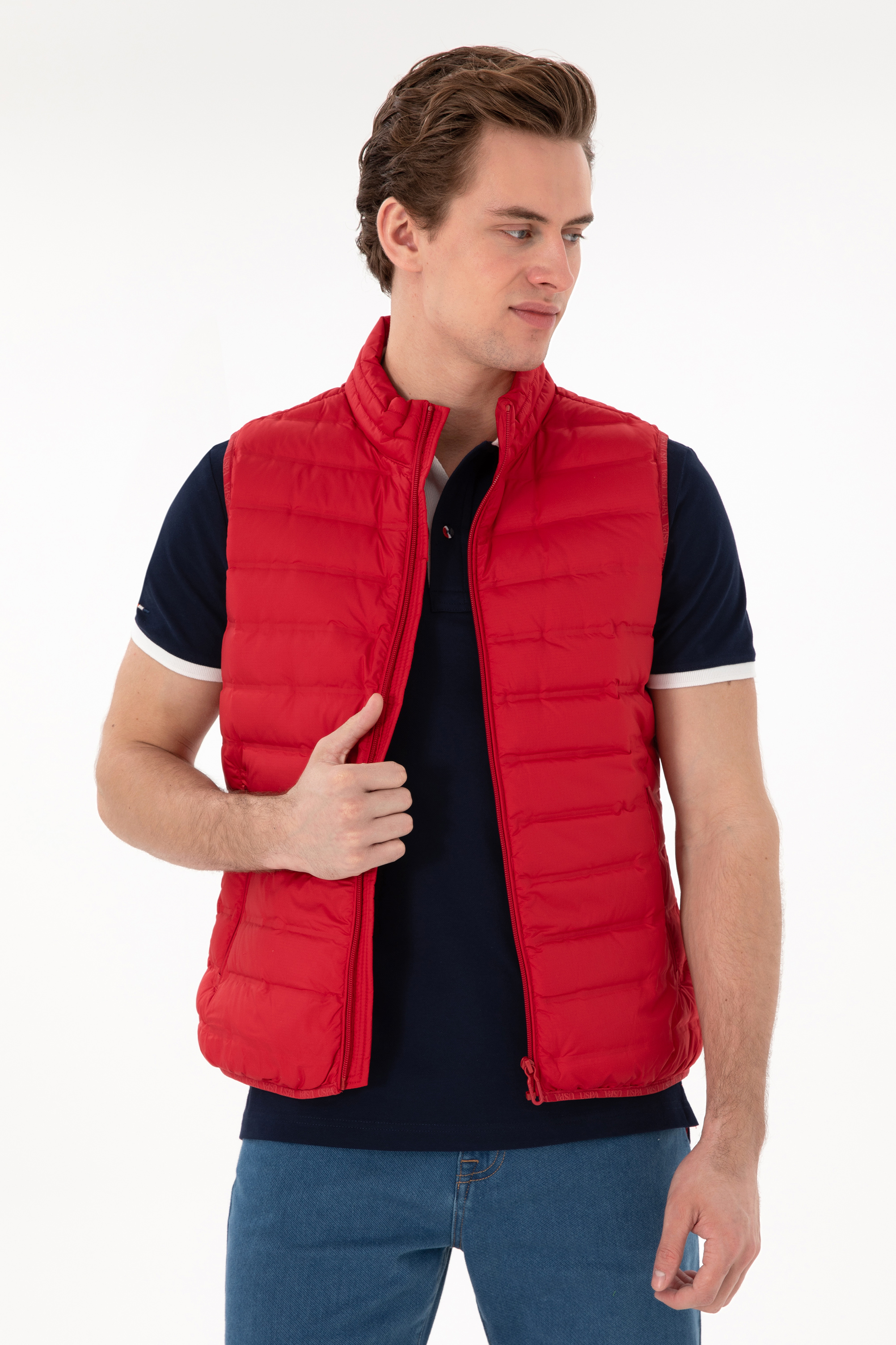 جلیقه قرمز بیسیک مردانه یو اس پولو | US POLO ASSN