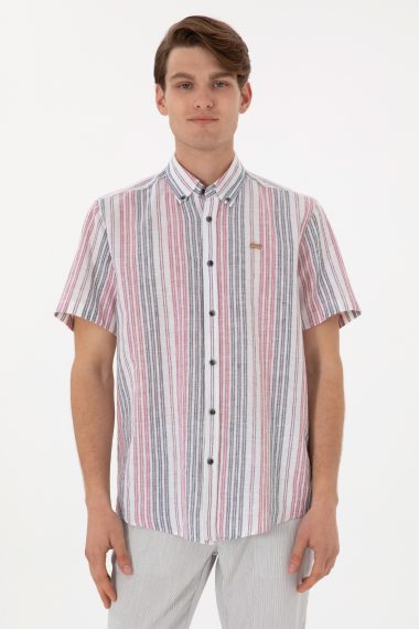 پیراهن  قرمز  ریلکس  مردانه یو اس پولو | US POLO ASSN