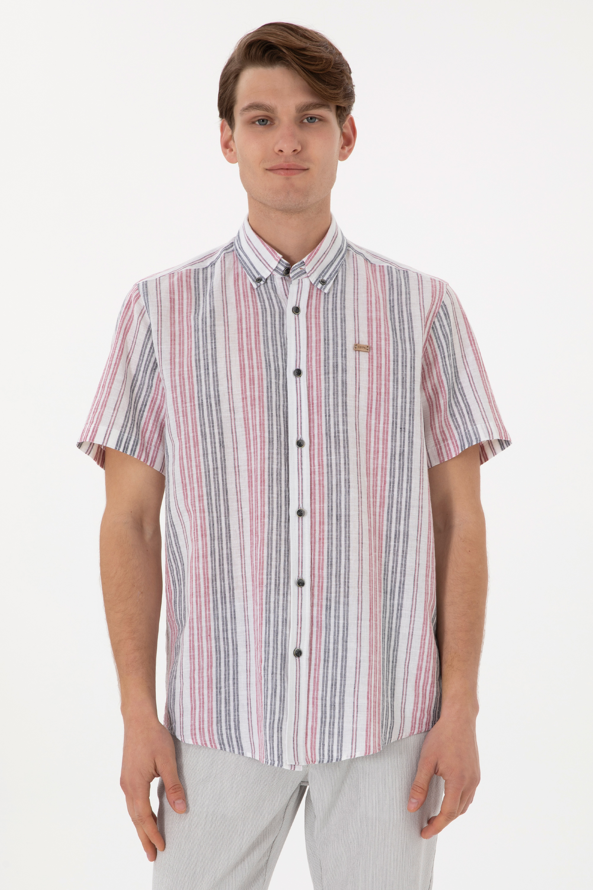پیراهن قرمز ریلکس مردانه یو اس پولو | US POLO ASSN