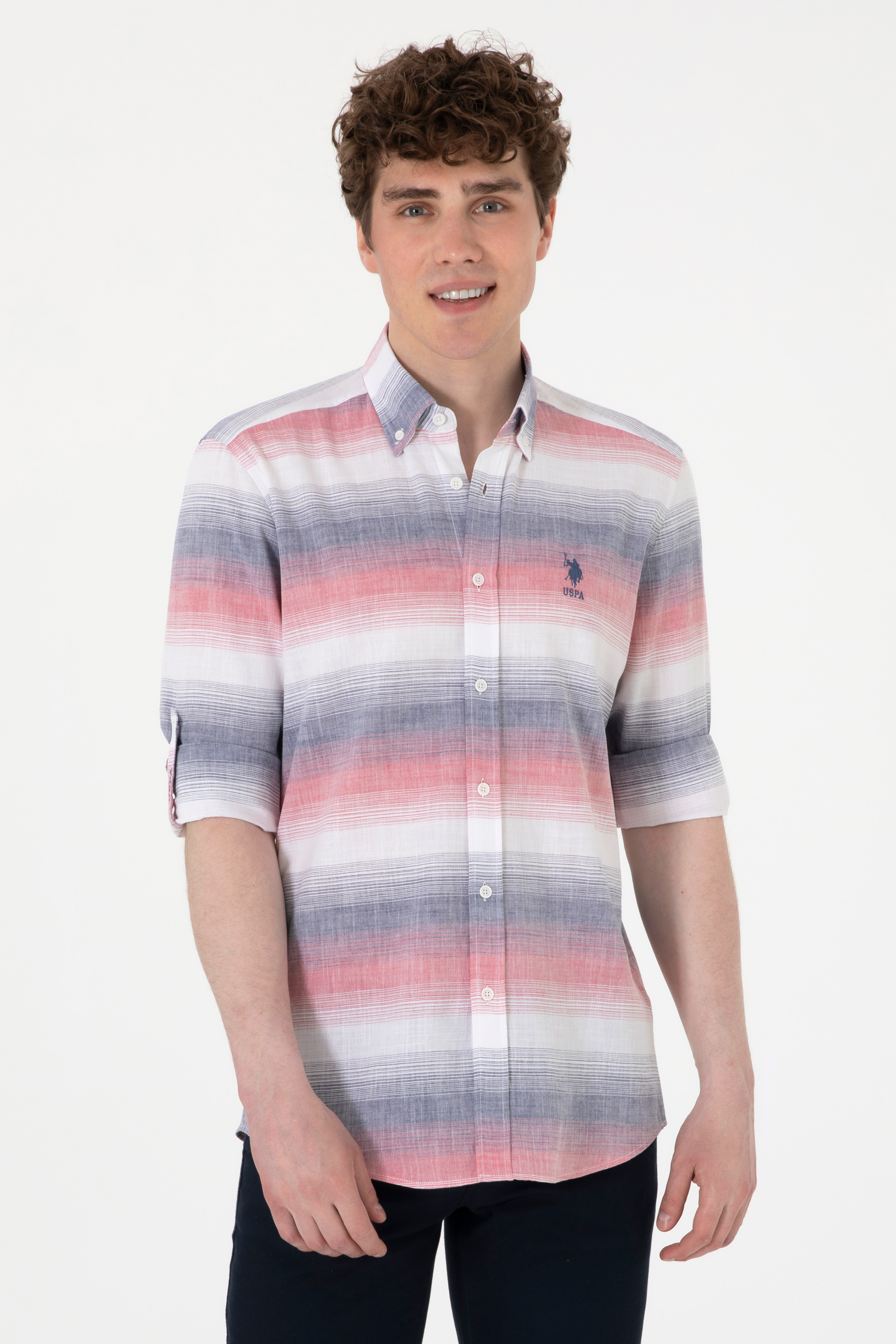 پیراهن قرمز رگولار مردانه یو اس پولو | US POLO ASSN