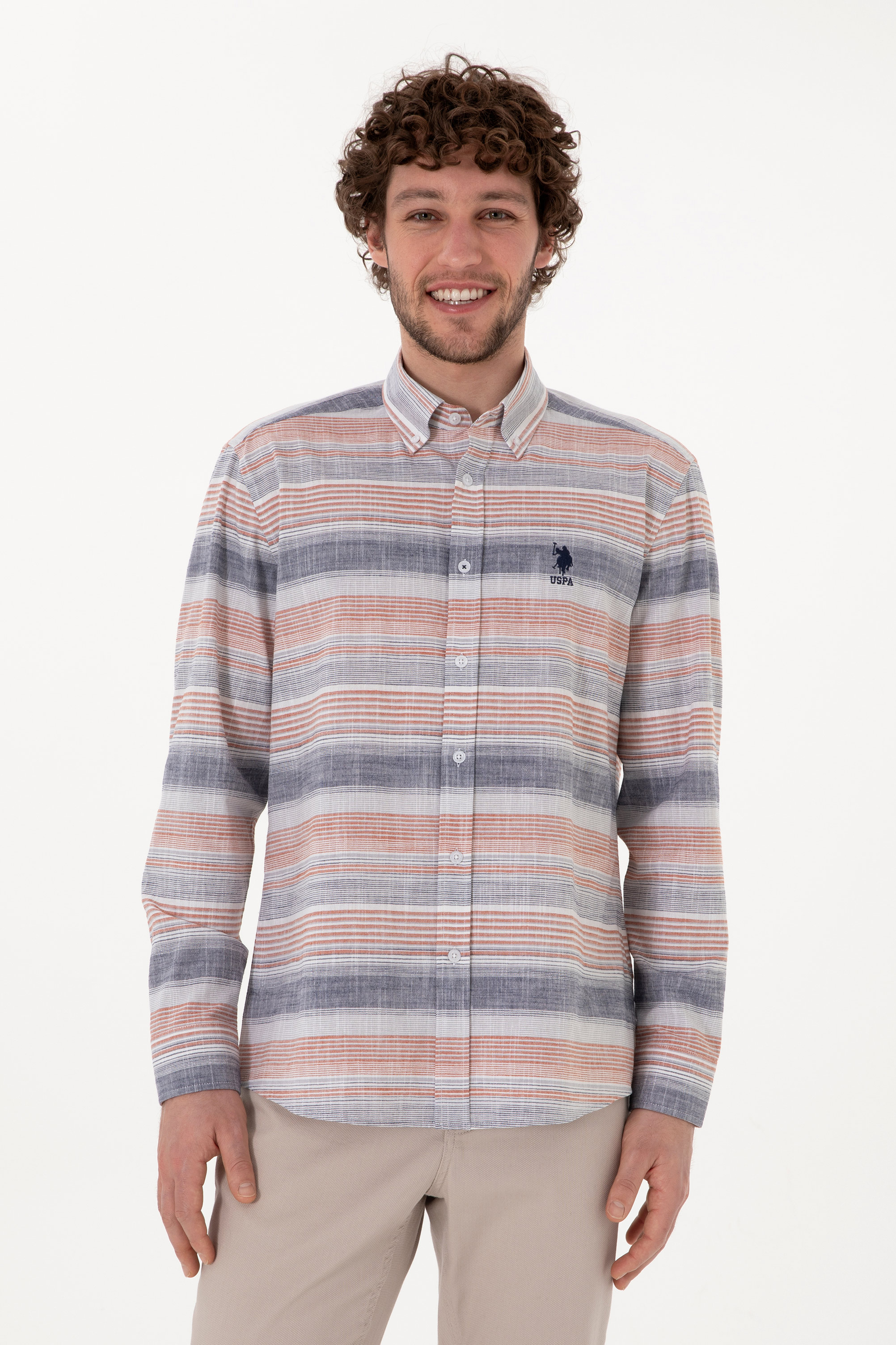 پیراهن قرمز رگولار مردانه یو اس پولو | US POLO ASSN