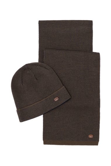 شال گردن  قهوه ای  استاندارد فیت  مردانه یو اس پولو | US POLO ASSN