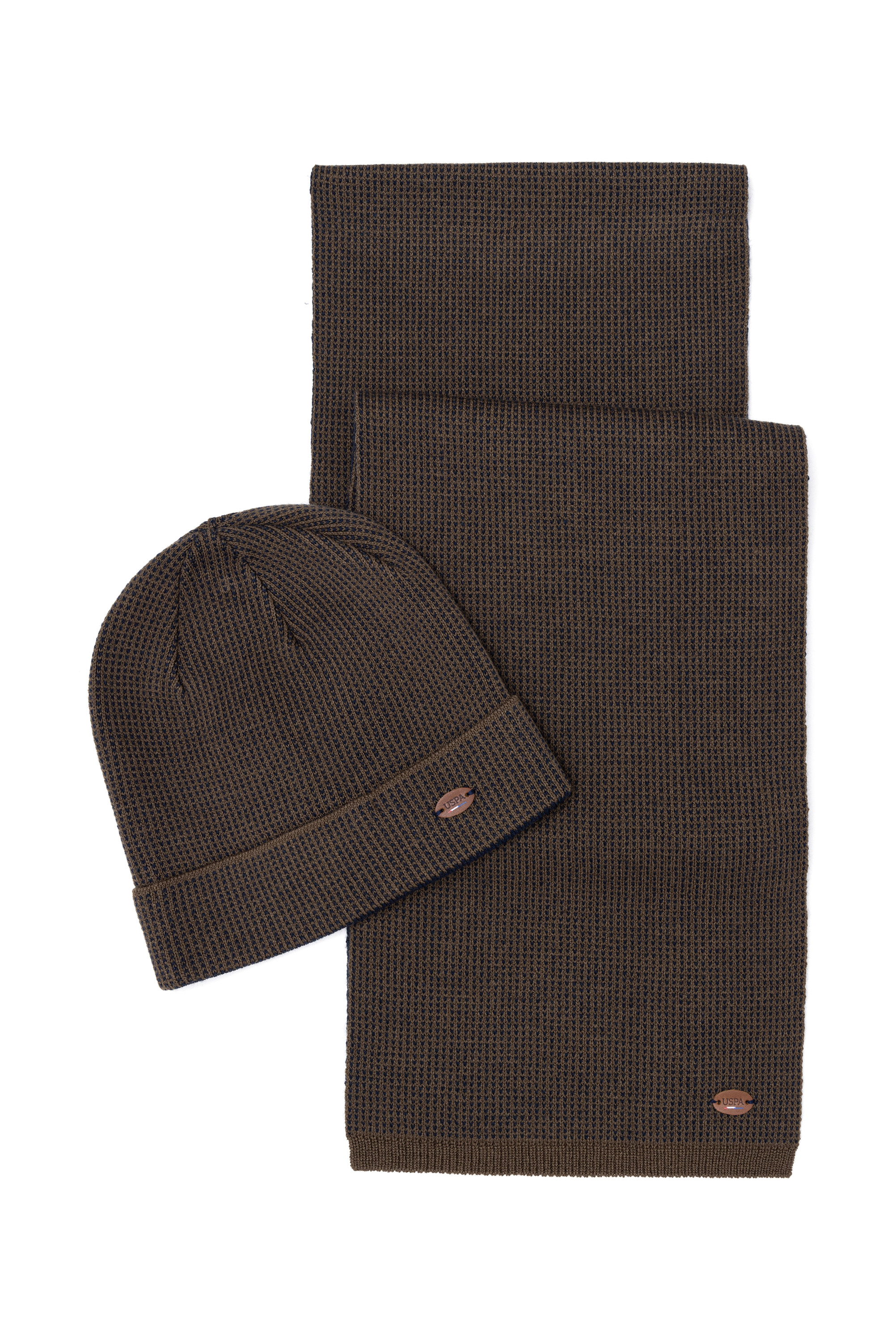 شال گردن قهوه ای استاندارد فیت مردانه یو اس پولو | US POLO ASSN