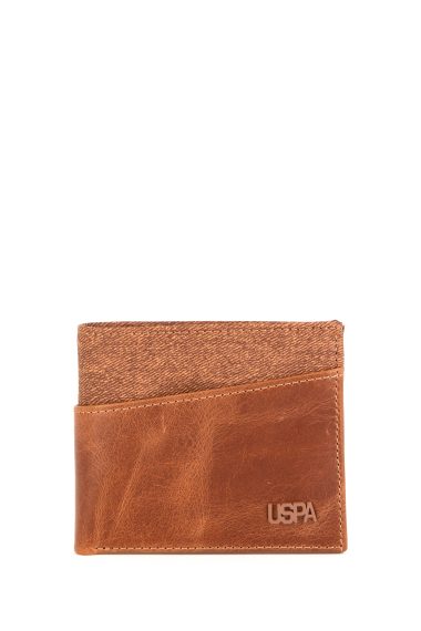 کیف پول  قهوه ای  رگولار  مردانه یو اس پولو | US POLO ASSN