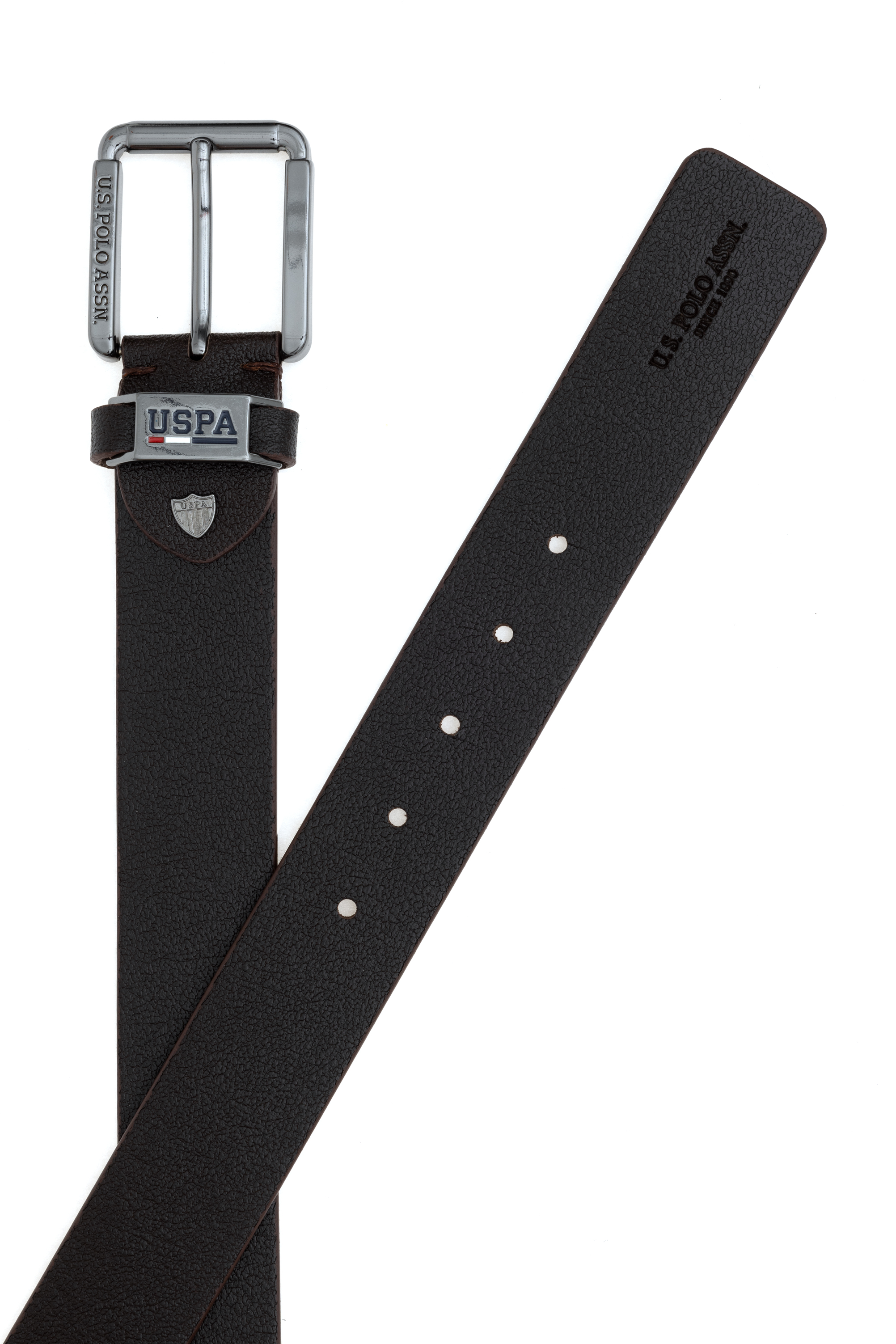 کمربند قهوه ای استاندارد فیت مردانه یو اس پولو | US POLO ASSN