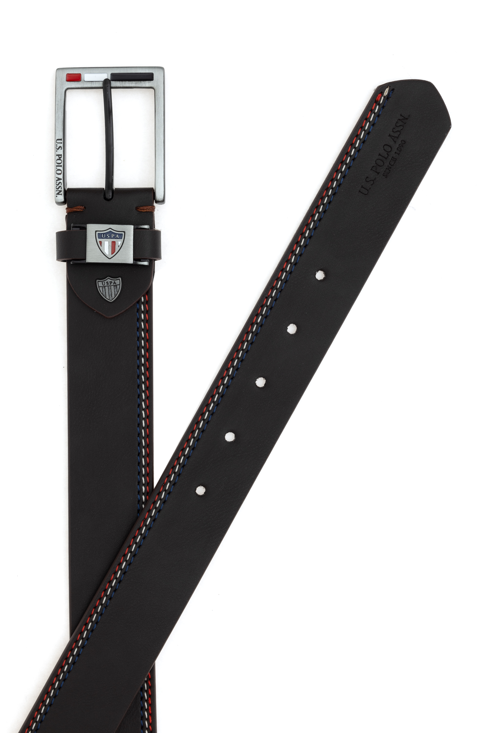کمربند قهوه ای استاندارد فیت مردانه یو اس پولو | US POLO ASSN