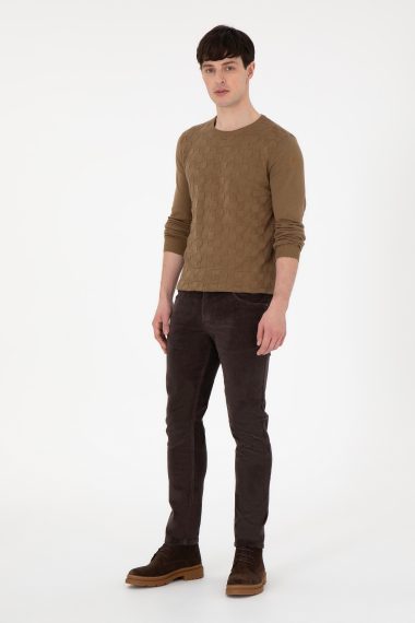 شلوار کانواس  قهوه ای  اندامی  مردانه یو اس پولو | US POLO ASSN
