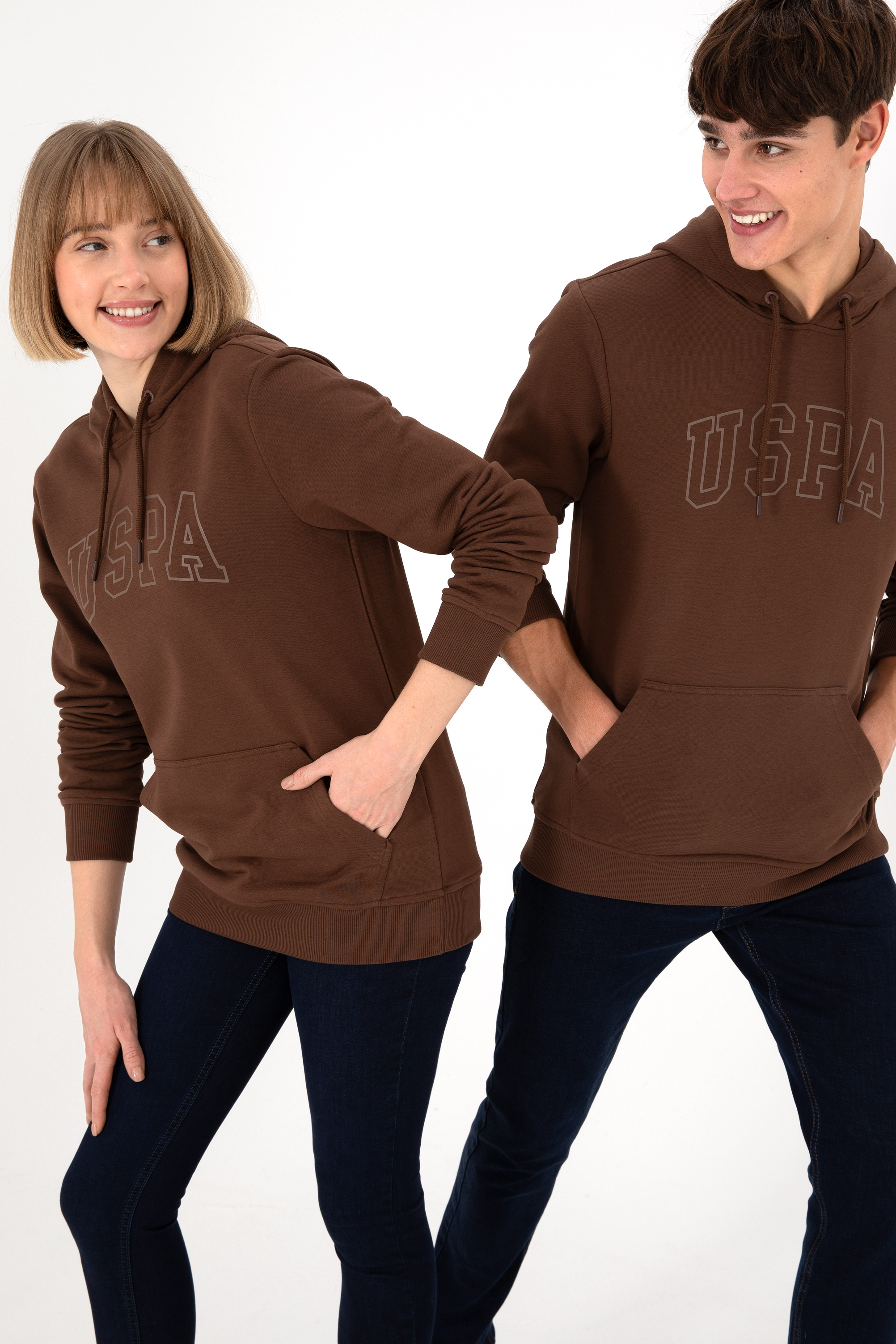 سویشرت بیسیک قهوه ای رگولار مردانه یو اس پولو | US POLO ASSN