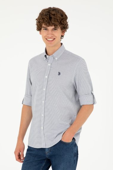 پیراهن  لاجورد  رگولار  مردانه یو اس پولو | US POLO ASSN