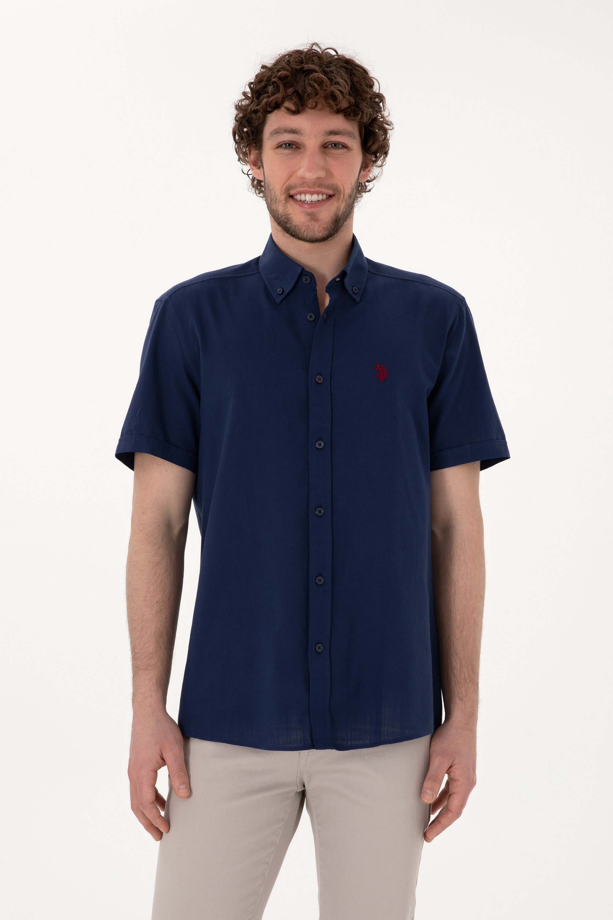 پیراهن لاجورد رگولار مردانه یو اس پولو | US POLO ASSN