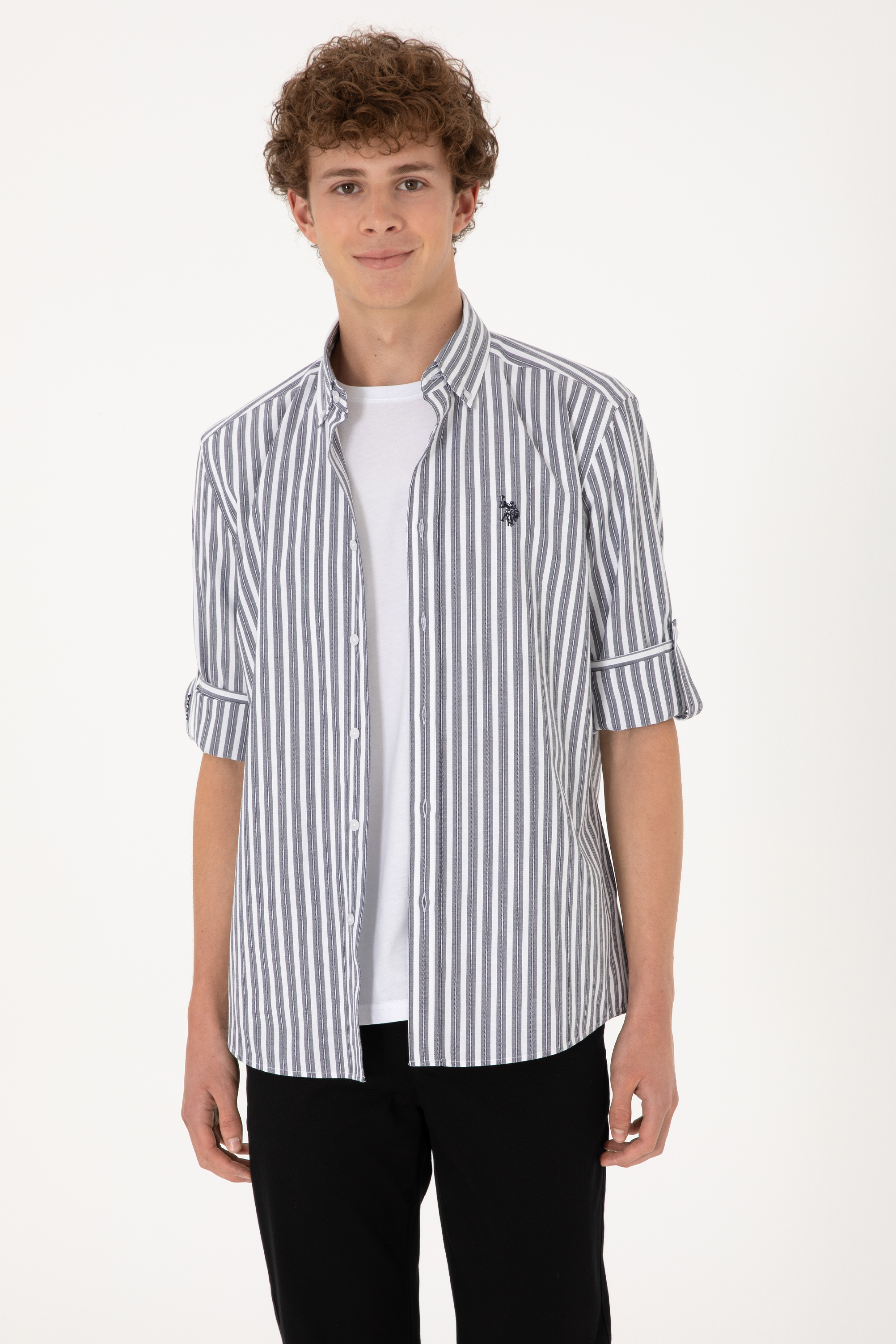 پیراهن لاجورد رگولار مردانه یو اس پولو | US POLO ASSN