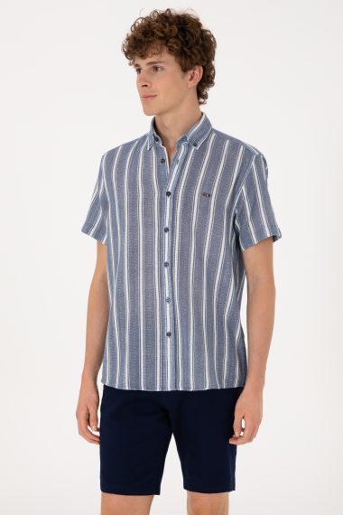 پیراهن  لاجورد  رگولار  مردانه یو اس پولو | US POLO ASSN