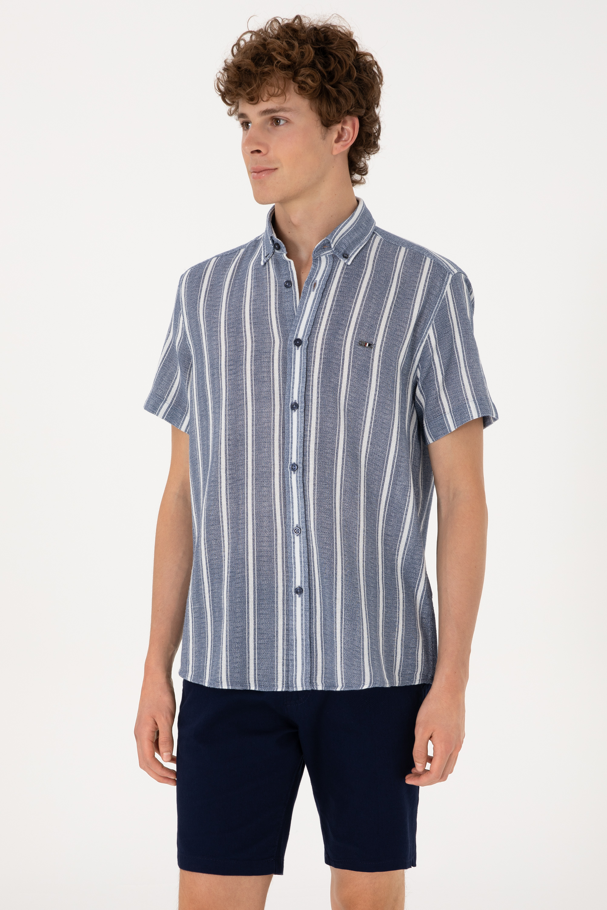 پیراهن لاجورد رگولار مردانه یو اس پولو | US POLO ASSN