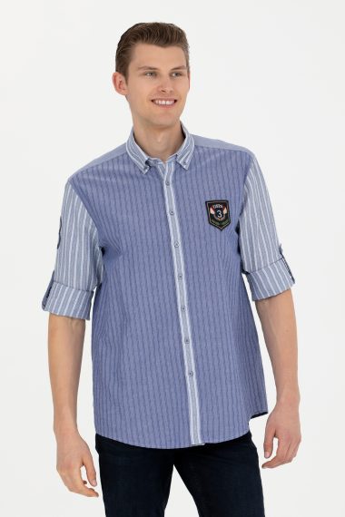 پیراهن  لاجورد  ریلکس  مردانه یو اس پولو | US POLO ASSN