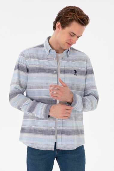 پیراهن  لاجورد  رگولار  مردانه یو اس پولو | US POLO ASSN