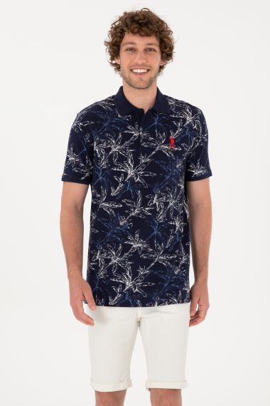 تی شرت یقه پولو لاجورد  رگولار  مردانه یو اس پولو | US POLO ASSN