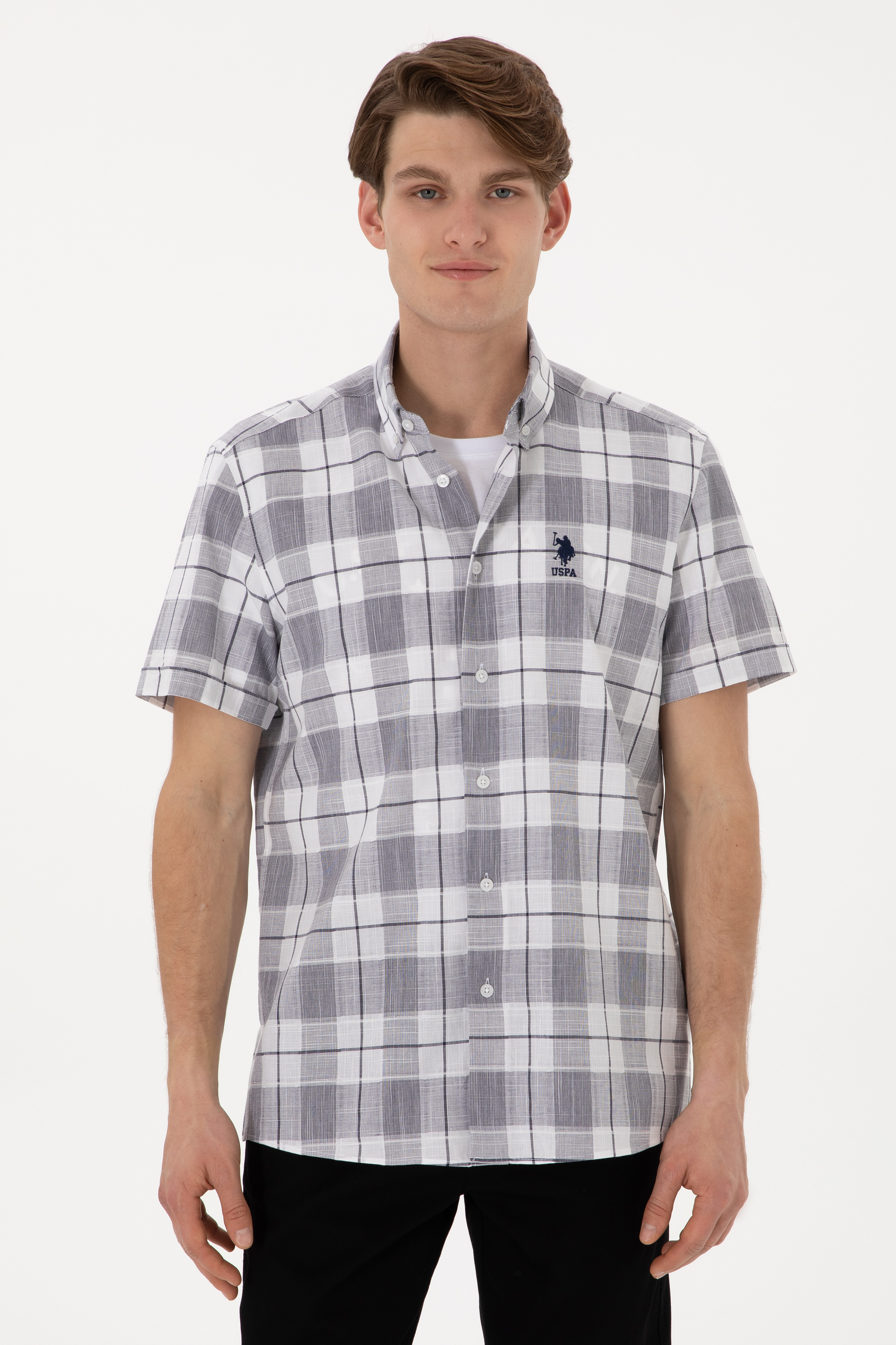 پیراهن لاجورد رگولار مردانه یو اس پولو | US POLO ASSN