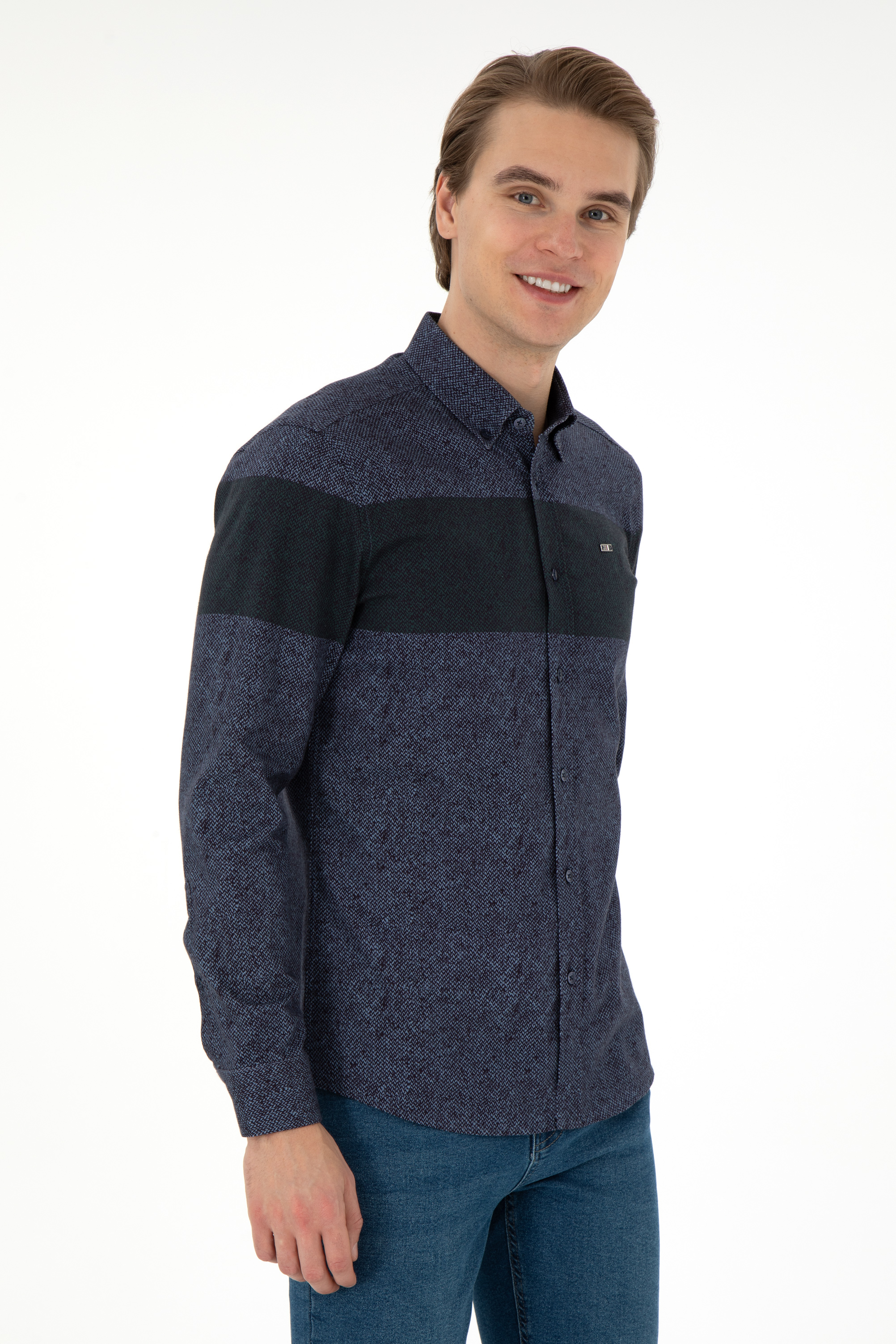 پیراهن  اندامی  لاجورد مردانه یو اس پولو پیراهن  لاجورد  اندامی  مردانه یو اس پولو | US POLO ASSN