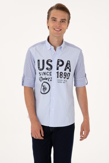 پیراهن  لاجورد  رگولار  مردانه یو اس پولو | US POLO ASSN