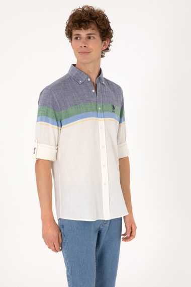 پیراهن  لاجورد  رگولار  مردانه یو اس پولو | US POLO ASSN