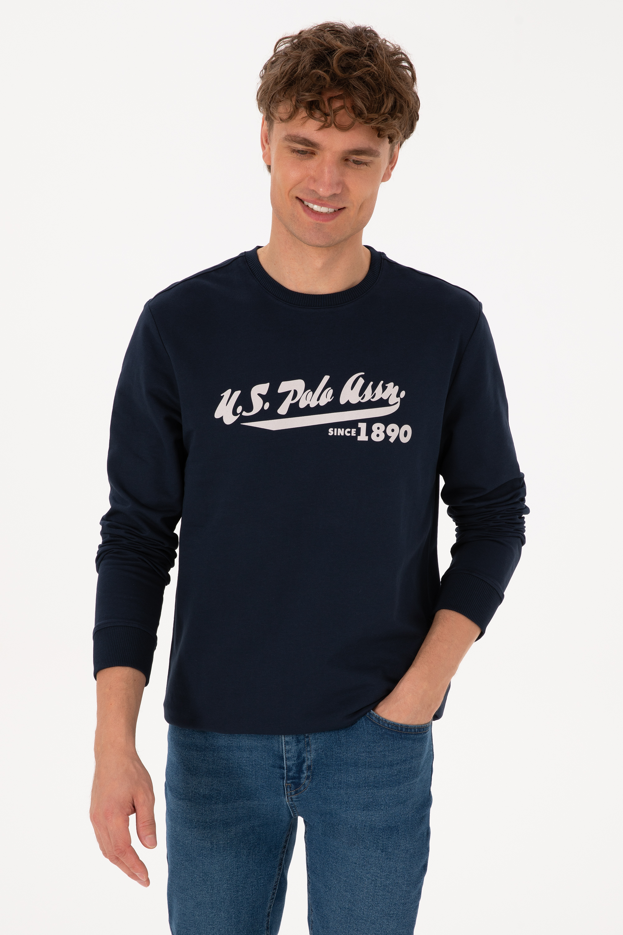سویشرت لاجورد رگولار مردانه یو اس پولو | US POLO ASSN