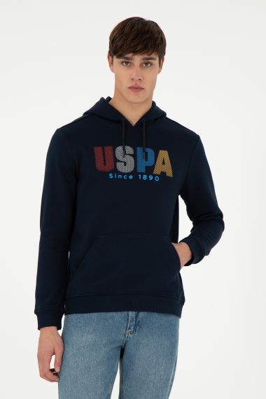 سویشرت هودی لاجورد  رگولار آستین بلند مردانه یو اس پولو | US POLO ASSN