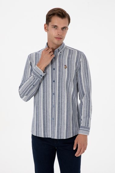 پیراهن  لاجورد  رگولار  مردانه یو اس پولو | US POLO ASSN