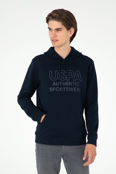 سویشرت هودی لاجورد  رگولار آستین بلند مردانه یو اس پولو | US POLO ASSN