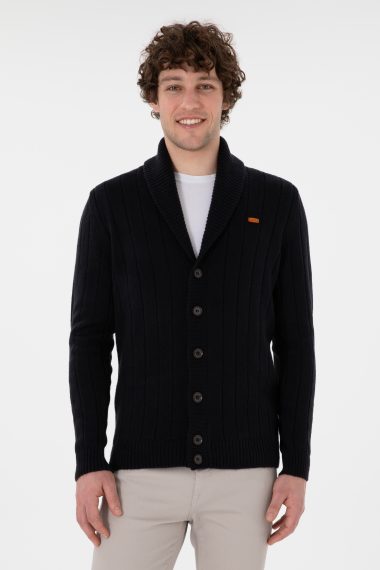 ژاکت تریکو  لاجورد  اندامی  مردانه یو اس پولو | US POLO ASSN
