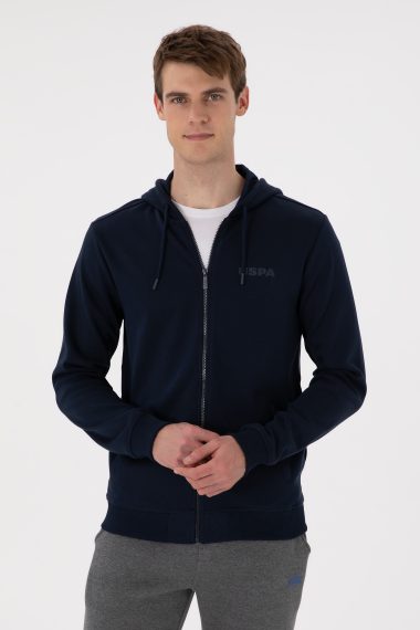 ژاکت هودی لاجورد  اندامی آستین بلند مردانه یو اس پولو | US POLO ASSN