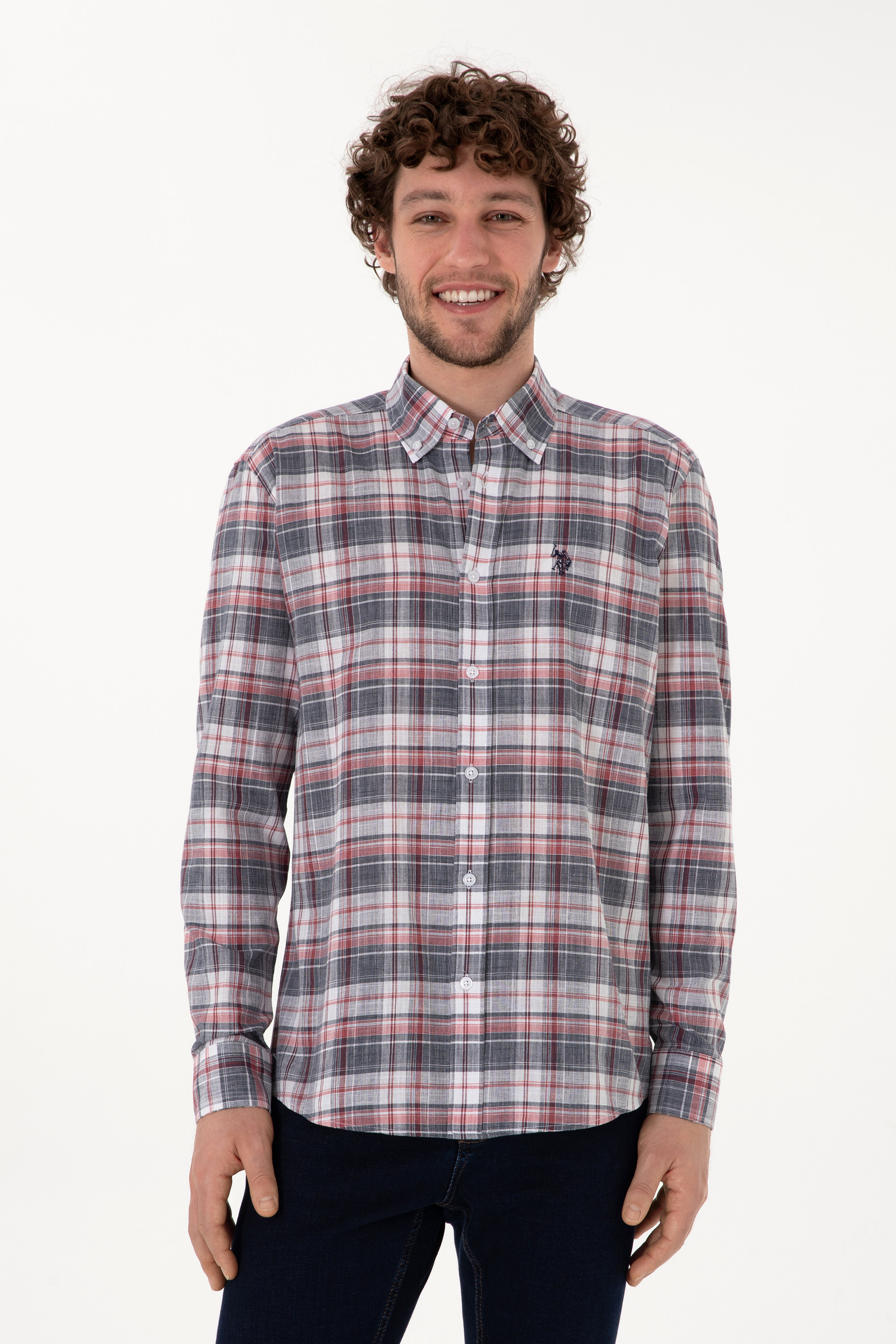 پیراهن لاجورد رگولار مردانه یو اس پولو | US POLO ASSN
