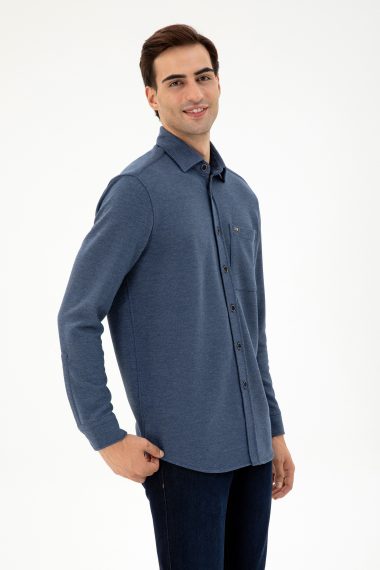 پیراهن  لاجورد  ریلکس  مردانه یو اس پولو | US POLO ASSN