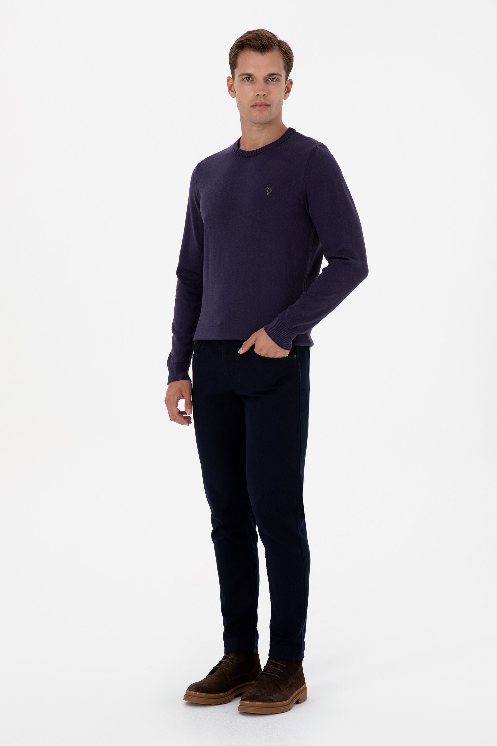 شلوار کانواس / چینو لاجورد اندامی مردانه یو اس پولو | US POLO ASSN