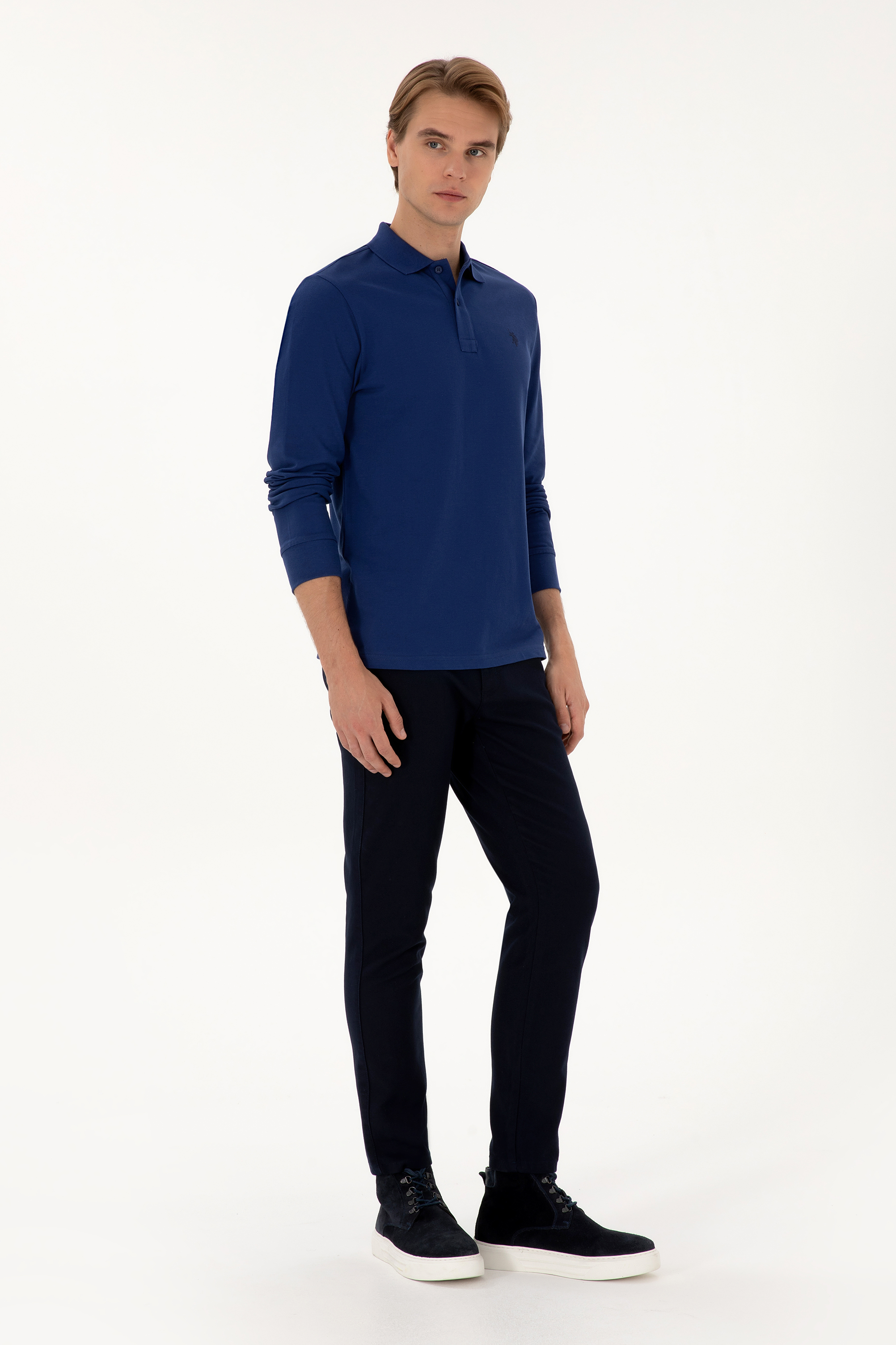 شلوار کانواس / چینو لاجورد اندامی مردانه یو اس پولو | US POLO ASSN