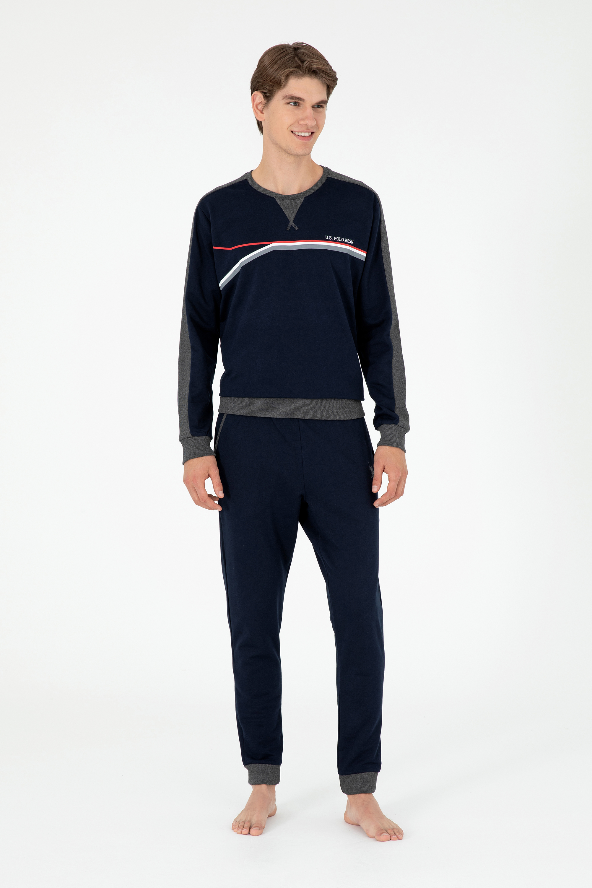ست پیژامه لاجورد استاندارد فیت مردانه یو اس پولو | US POLO ASSN
