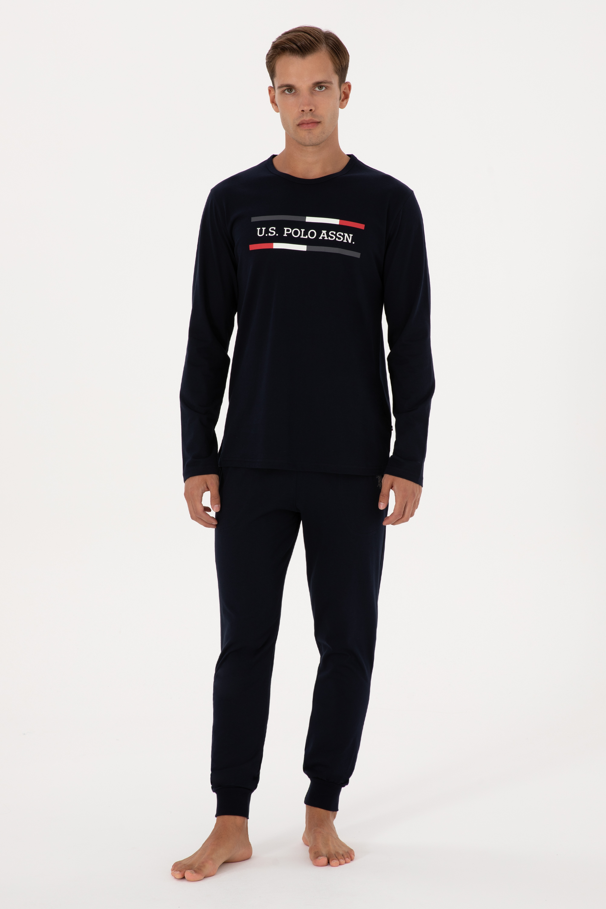ست پیژامه لاجورد استاندارد فیت مردانه یو اس پولو | US POLO ASSN