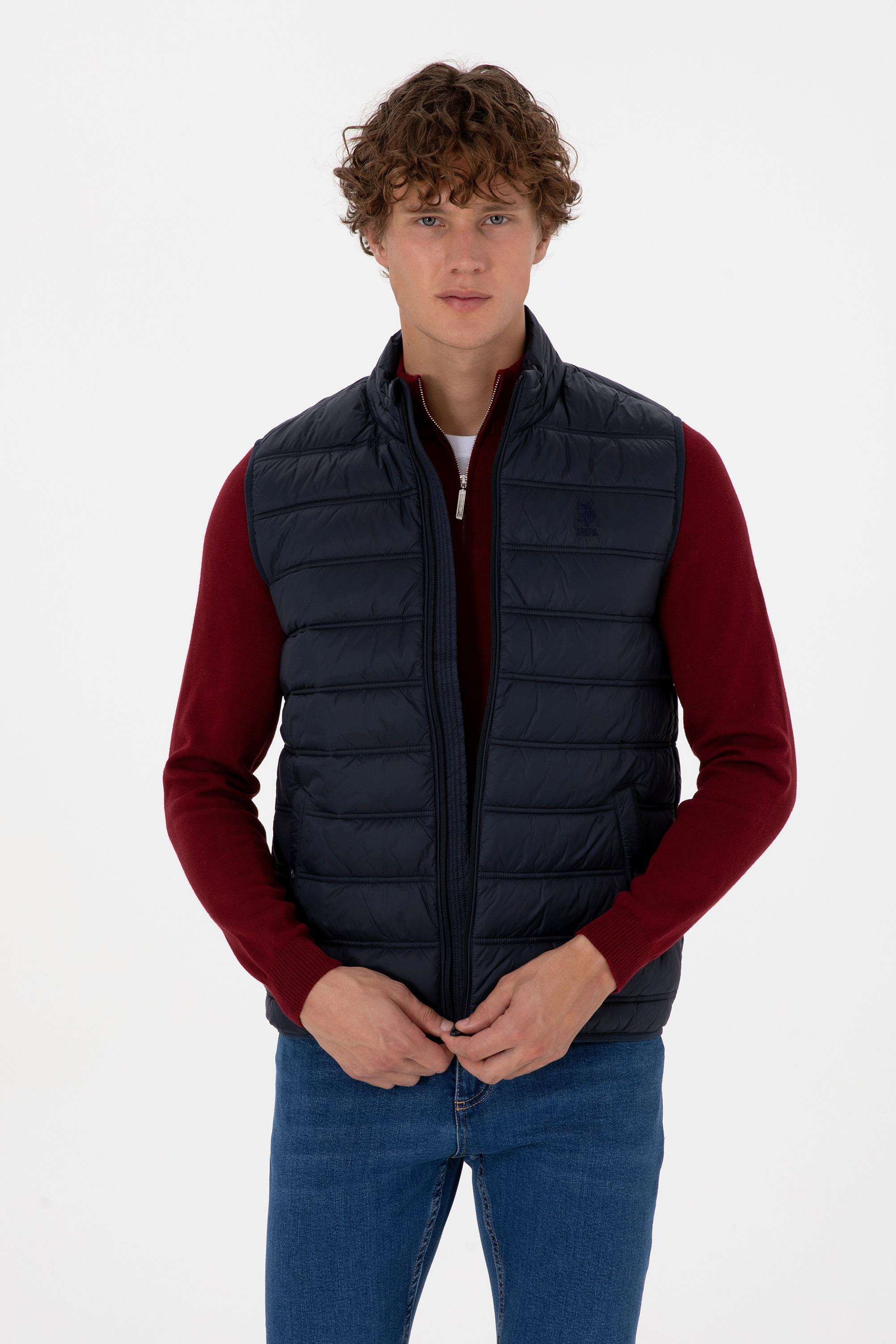 جلیقه لاجورد بیسیک مردانه یو اس پولو | US POLO ASSN