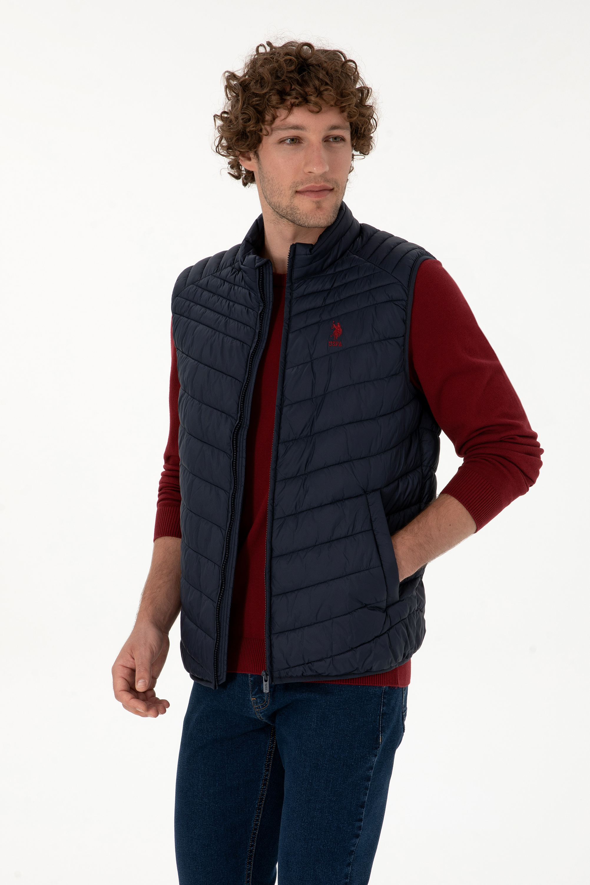 جلیقه لاجورد بیسیک مردانه یو اس پولو | US POLO ASSN