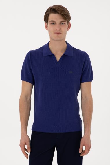 تی شرت یقه پولو لاجورد روشن  رگولار  مردانه یو اس پولو | US POLO ASSN