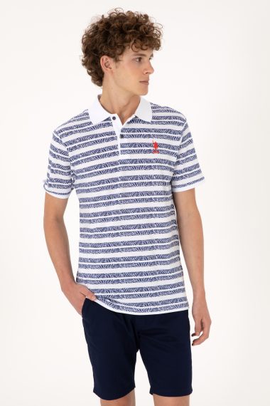 تی شرت یقه پولو لاجورد روشن  رگولار  مردانه یو اس پولو | US POLO ASSN