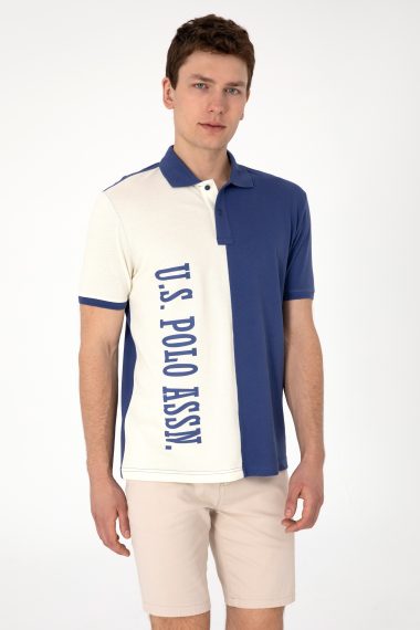 تی شرت یقه پولو لاجورد روشن  رگولار  مردانه یو اس پولو | US POLO ASSN