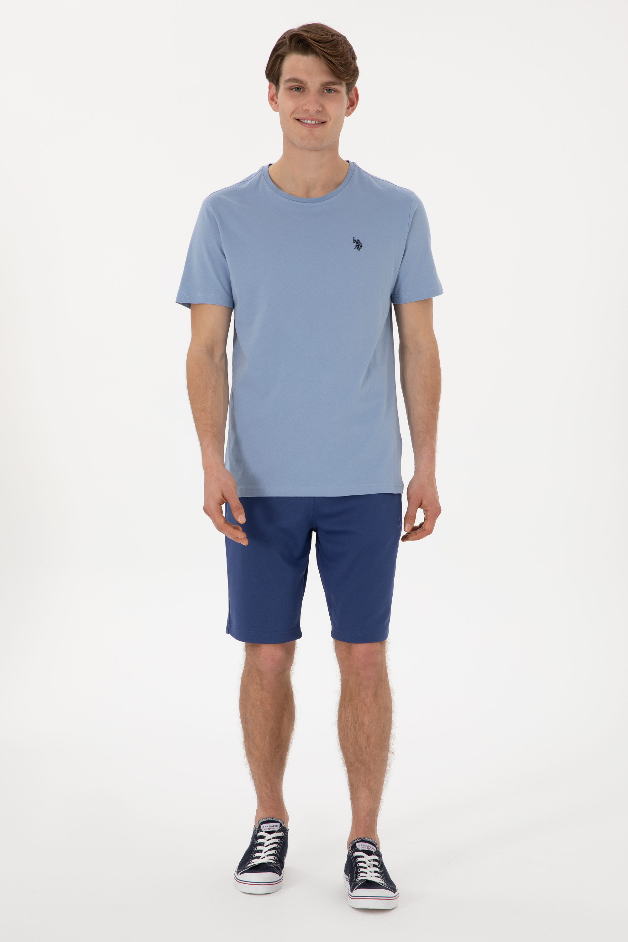 شلوارک لاجورد روشن رگولار مردانه یو اس پولو | US POLO ASSN