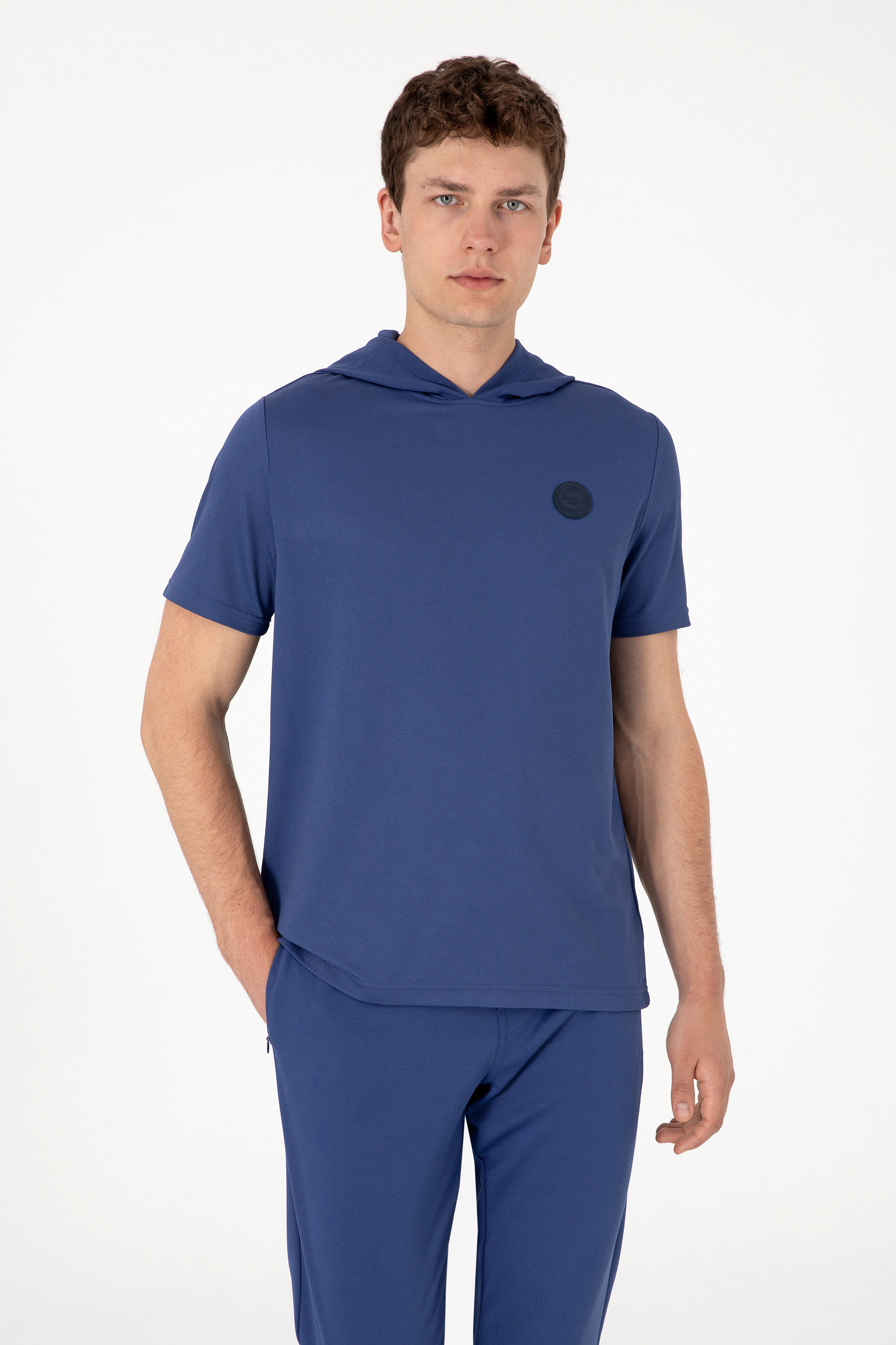 تی شرت لاجورد روشن رگولار مردانه یو اس پولو | US POLO ASSN