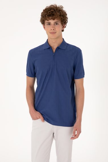 تی شرت یقه پولو لاجورد روشن  رگولار  مردانه یو اس پولو | US POLO ASSN